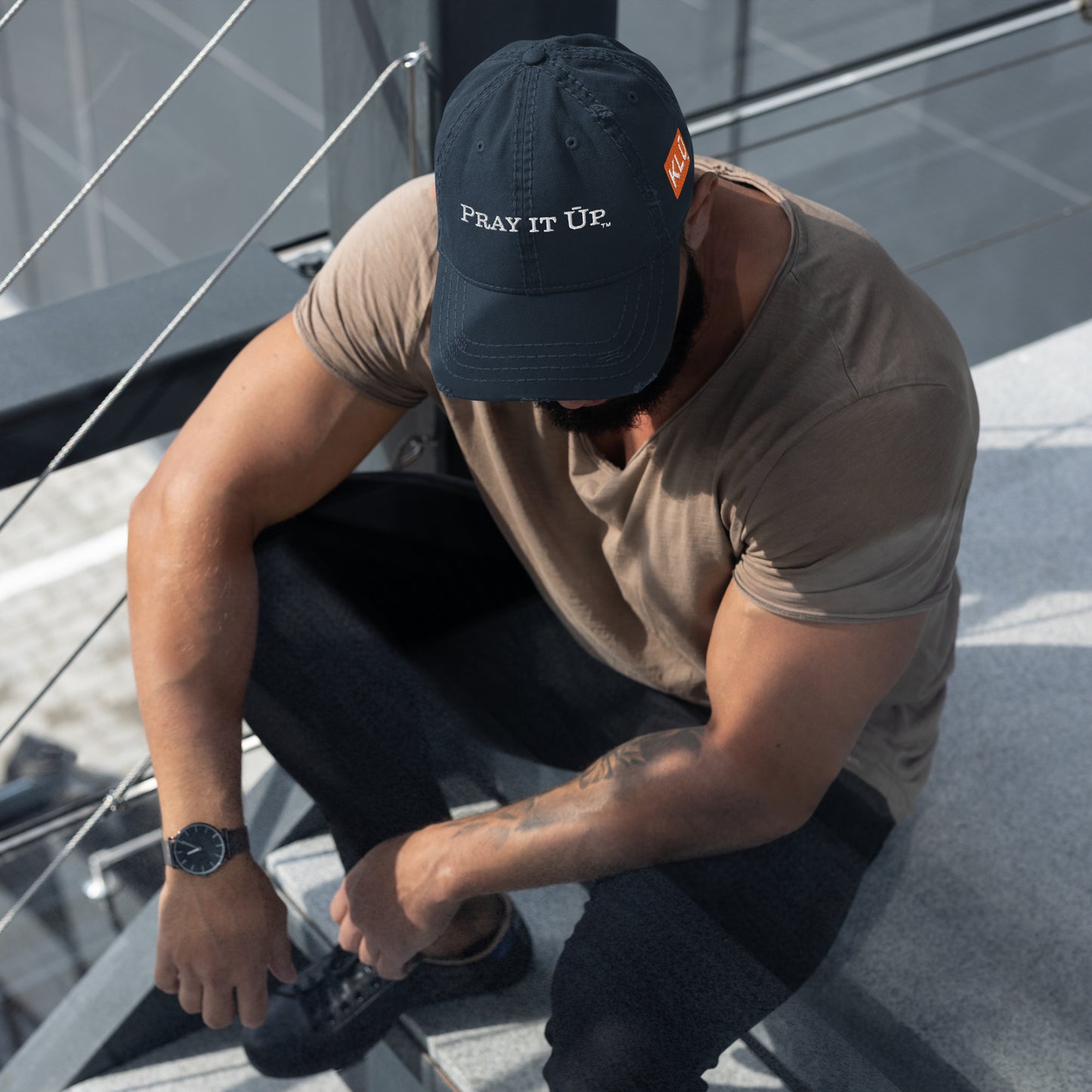 Pray it Ūp (western) | Distressed Dad Hat