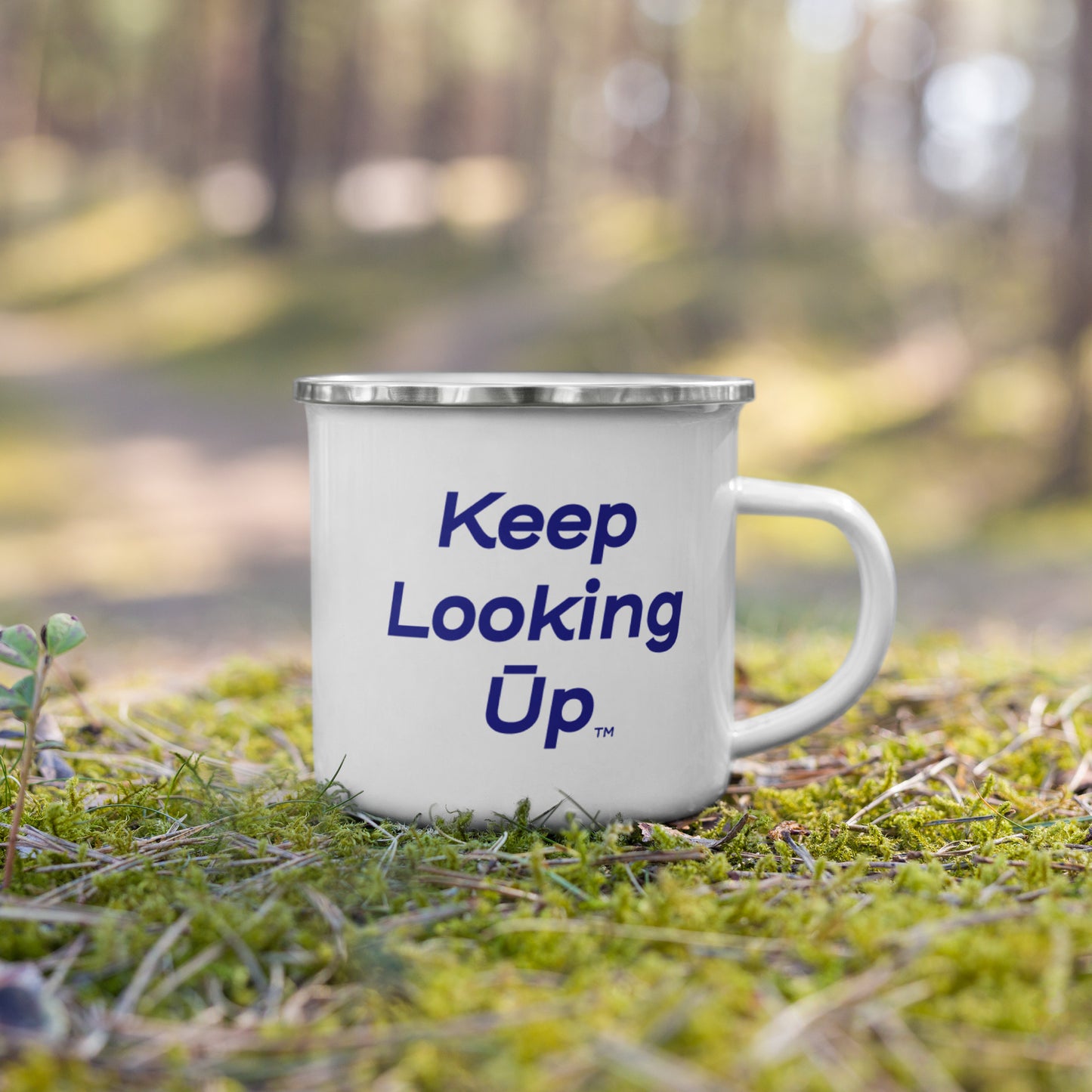 Keep Looking Ūp | Enamel Mug