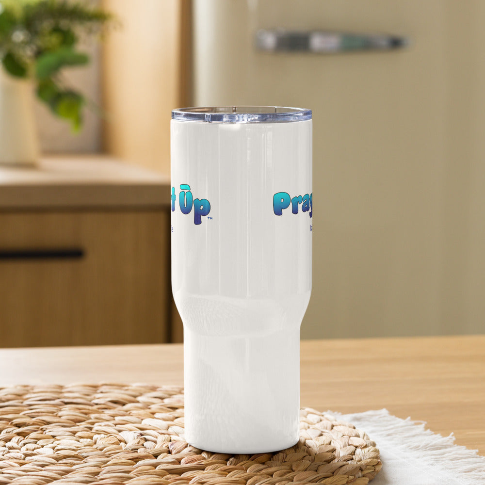 Pray it Ūp (playful) | Travel mug with a handle