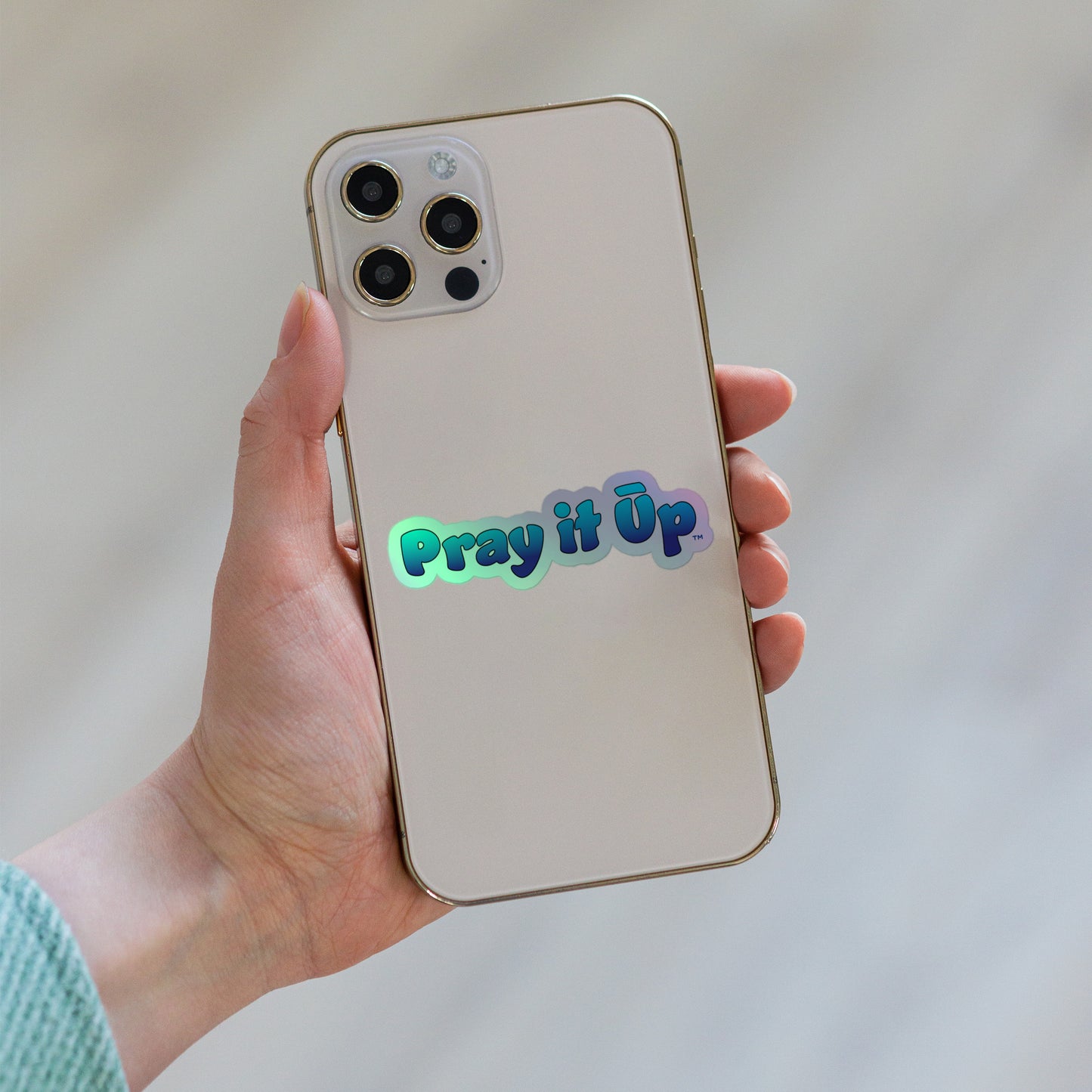 Pray it Ūp (playful) | Holographic stickers