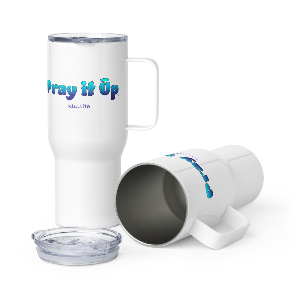 Pray it Ūp (playful) | Travel mug with a handle