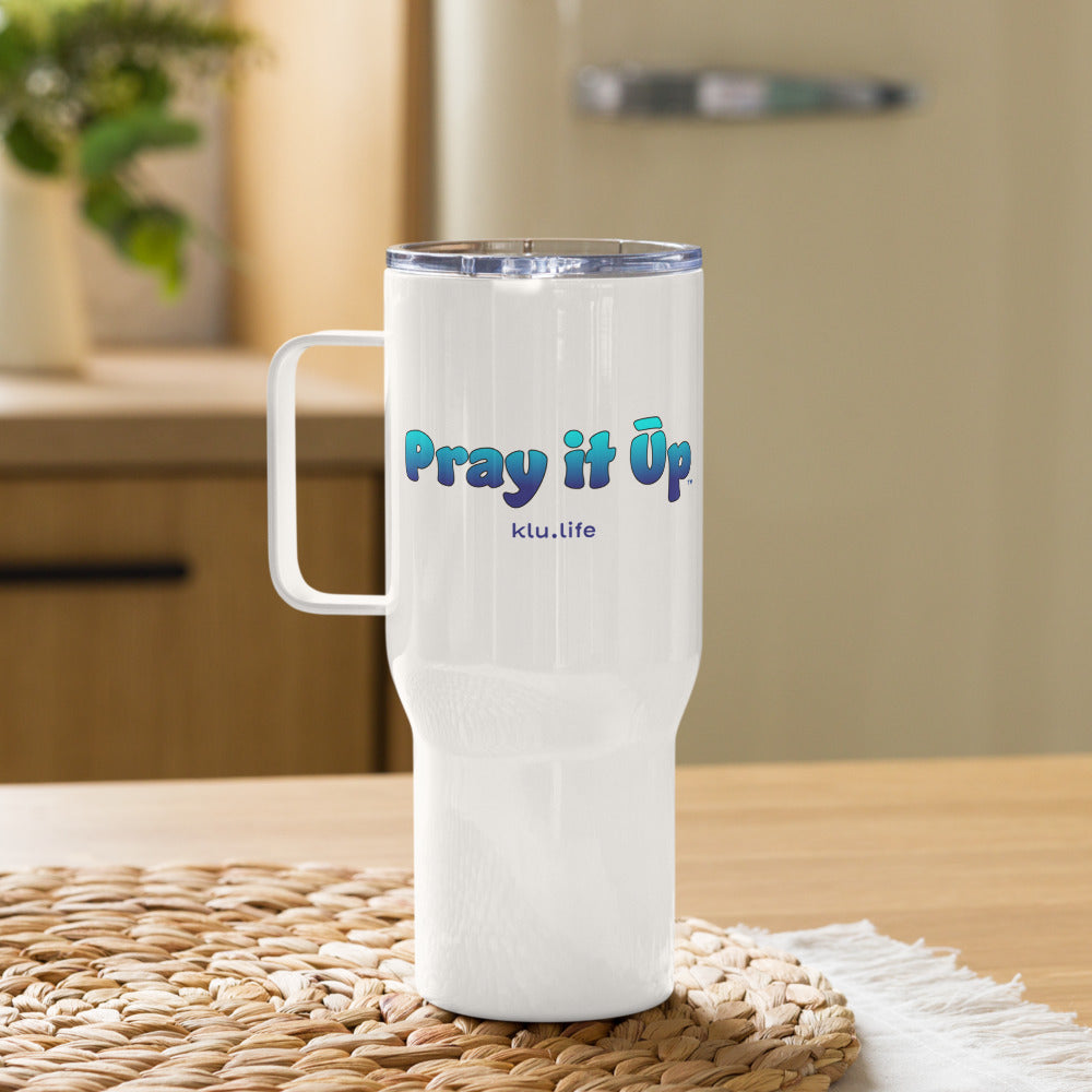 Pray it Ūp (playful) | Travel mug with a handle